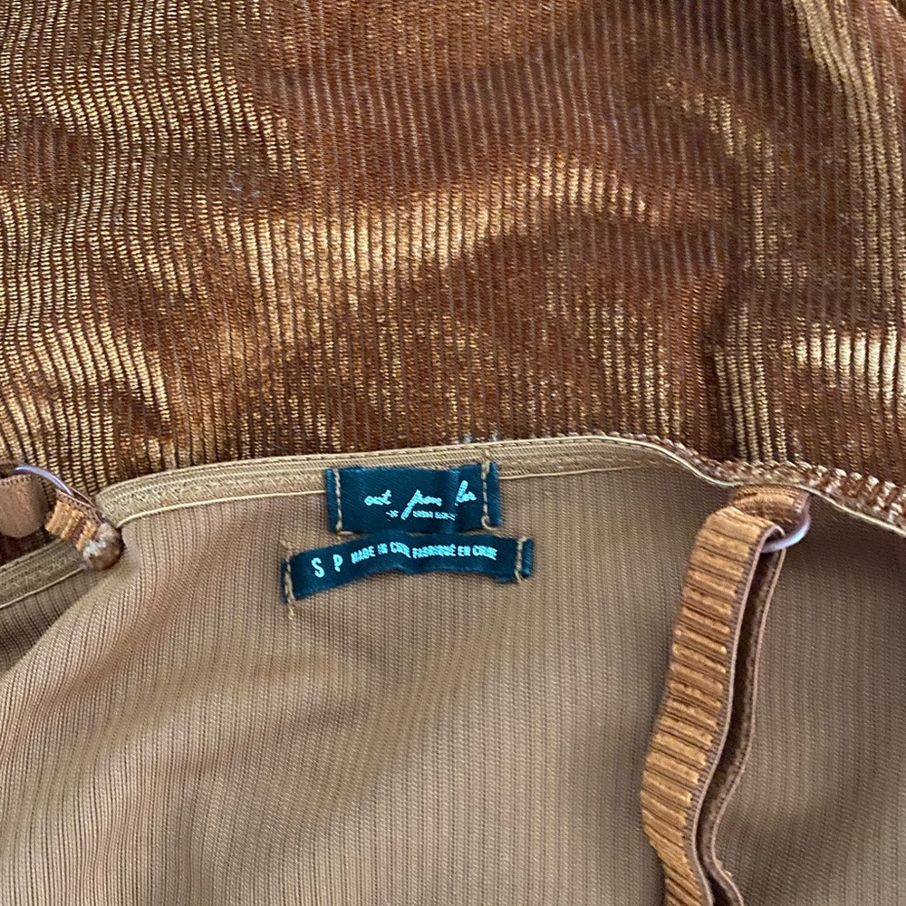 Out From Under Free People Velvet Burnt Orange Bodysuit